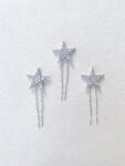 Star Shine Large Hairpin Set - White Gold (3 pcs)