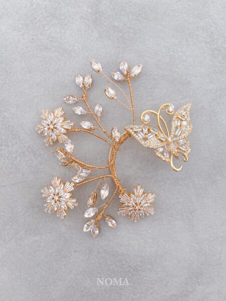 Extravagant Butterfly Earpiece - Gold (Right)