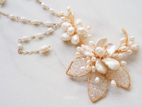 ACC-202000024-Pearl-Flower-Earpiece-Gold-Left-2