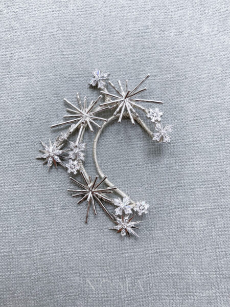 Meteorite Branch Earpiece - White Gold (Right)