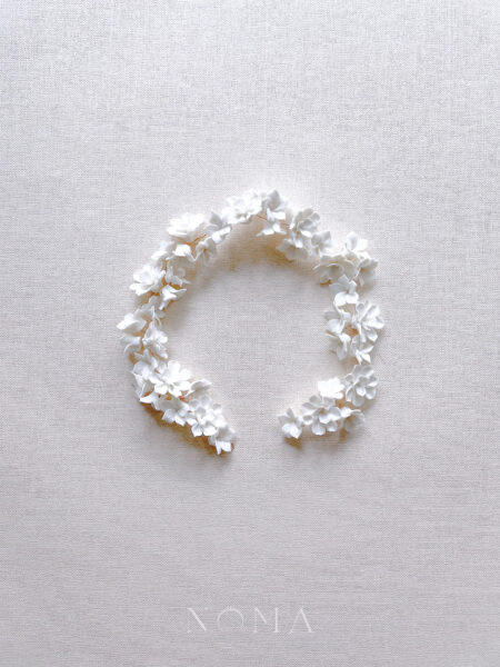 Clay Flower Lily Hairvine/Belt - Gold