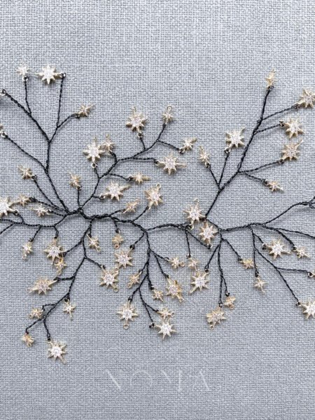 Tiny Meteor Touch Hairvine - Gold