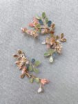 Lush Blossom Beaded Leaves Hairvine Set - Gold (2 pcs)