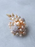 Empress Brooch - Gold, Pink