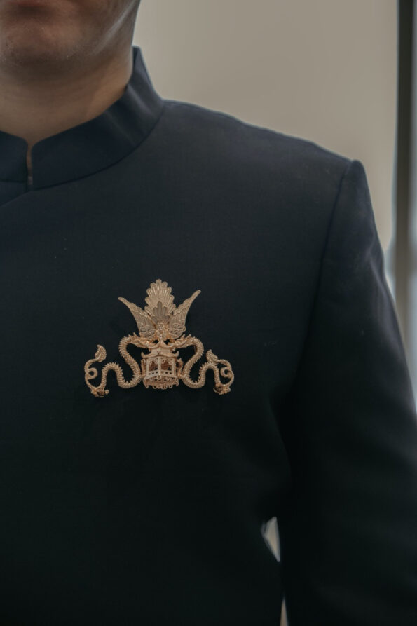 CHN-201900010-Phoenix-Dragon-Pagoda-Brooch-Gold-Bronze-1