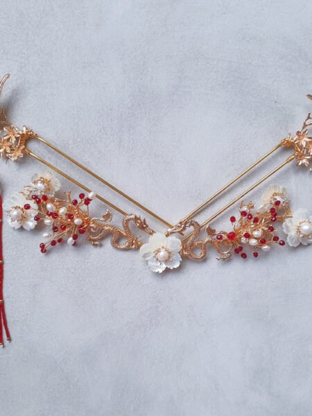 Dragon and Phoenix Set - Gold, Red (3 pcs)