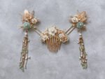Phoenix Jade Flowers Set - Gold (3 pcs)