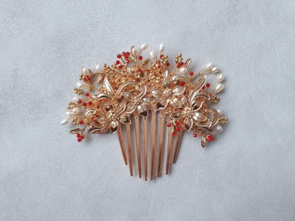 CHN-201900072-Blossoming-Empress-Haircomb-Gold-Red