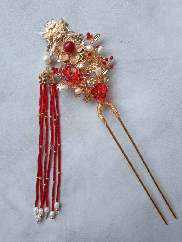 CHN-201900113-Blossoming-Empress-Hairpin-Gold-Red-Right