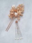 Flying Crane Garden Hairpin - Gold, Yellow Diamond
