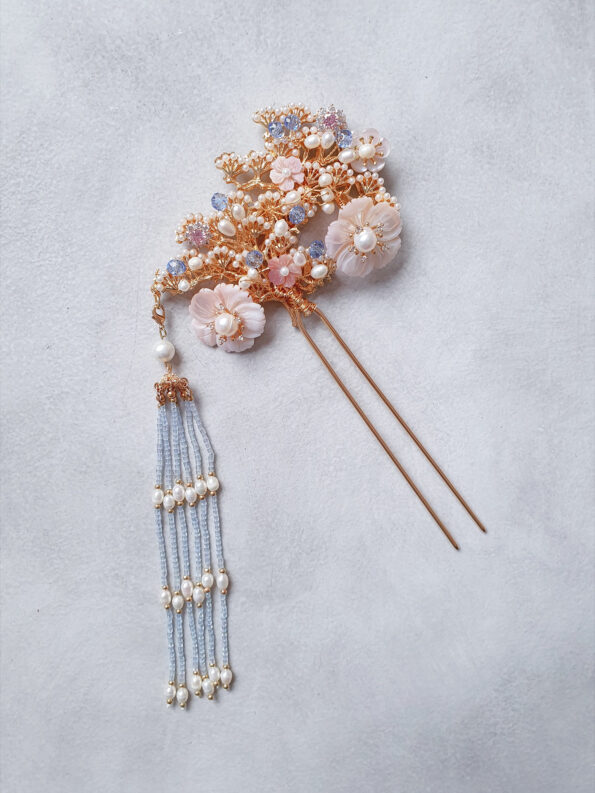 CHN-201900144-Gold-Oriental-Tree-Hairpin-Gold-Blue