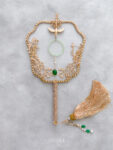 Jade Knob Fan - Gold