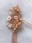 CHN-202000078-Double-Crane-Flowers-Hairpin-Gold-Pink
