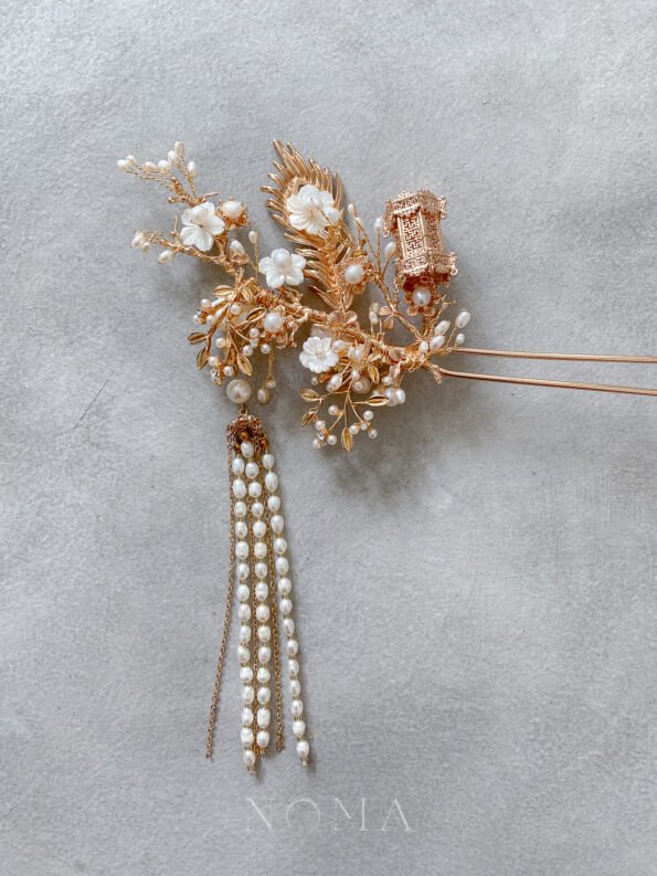 CHN-202000095-Peacock-Feather-Pagoda-Hairpin-Gold-Right