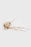 Pearl Flower Beadings Hairpin - Gold