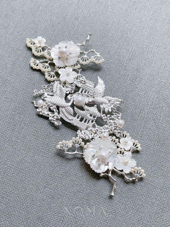 CHN-202100003-Twin-Flying-Crane-Pavilion-Brooch-Silver-1