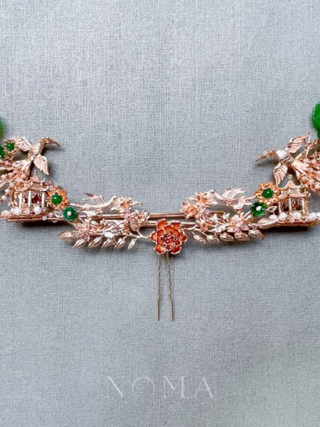 Flying Phoenix Jade Happiness Set - Gold (3 pcs)