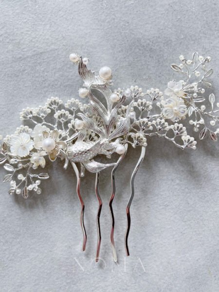 Koi Harmony Haircomb - Silver