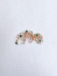 Jade Koi Haircomb - Gold, Jade