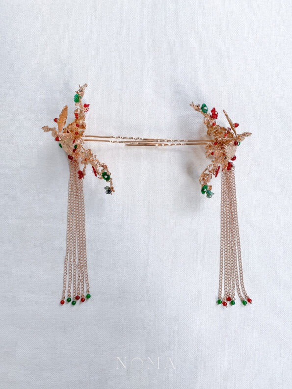 CHN-202200066-3D-Phoenix-Bowl-Garden-Hairpin-Gold-Red-Left-3