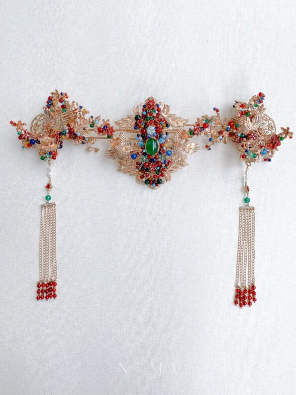 CHN-202200104-Crane-Triangle-Treasure-Middle-Set-Gold-3-pcs-2