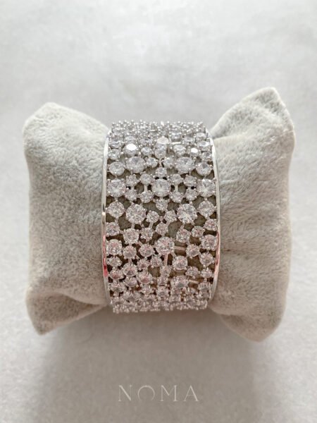 Luxe Bangle - Rhodium White Gold