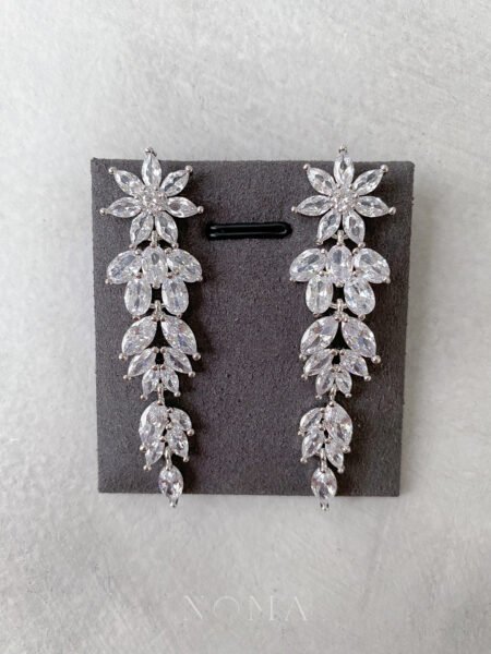Lemon Tree Earrings - Rhodium White Gold