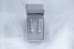Pear Chandelier Earrings - Rhodium White Gold