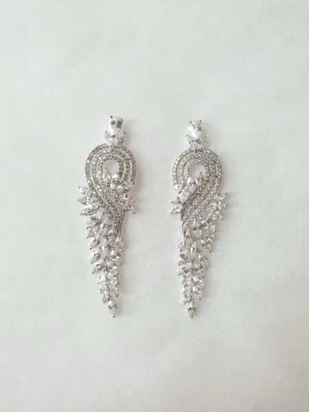 Swanlake Earrings - Rhodium White Gold
