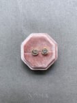DIY Round Top Earrings - 18k Yellow Gold, White Diamond