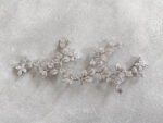 Paved Twigs Butterfly Hairvine/Brooch - Rhodium White Gold