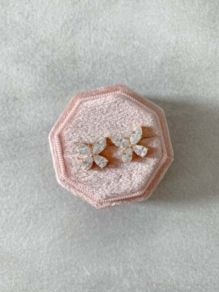 Simple Butterfly Earrings - 18k Yellow Gold