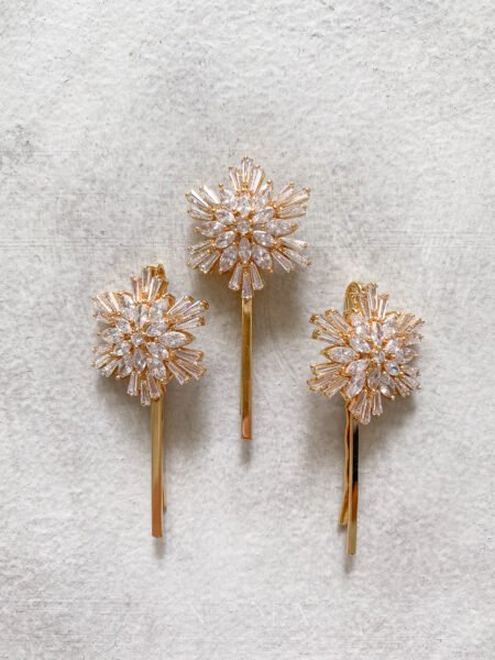Snowflakes Pin Set - 18k Yellow Gold (3 pcs)