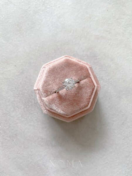 Round Solitaire 2 ct Ring - Rhodium White Gold