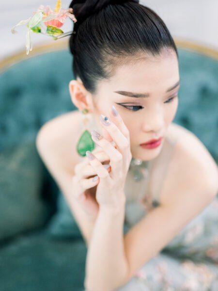 LR Hummingbird Hairpin - Gold, Pink