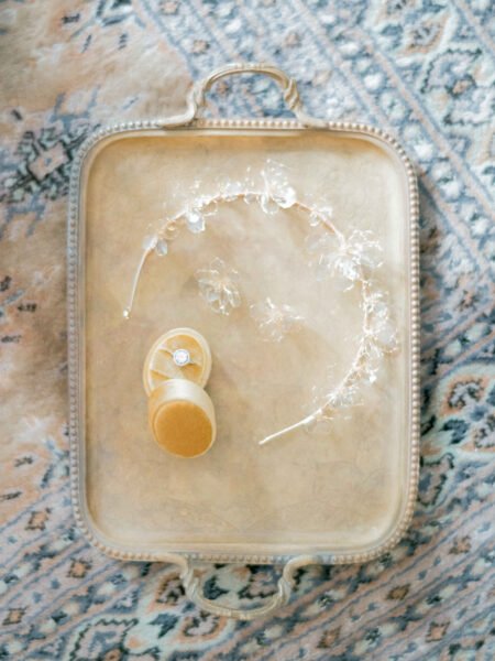 LR Transparent Flower Headband - Gold, Transparent