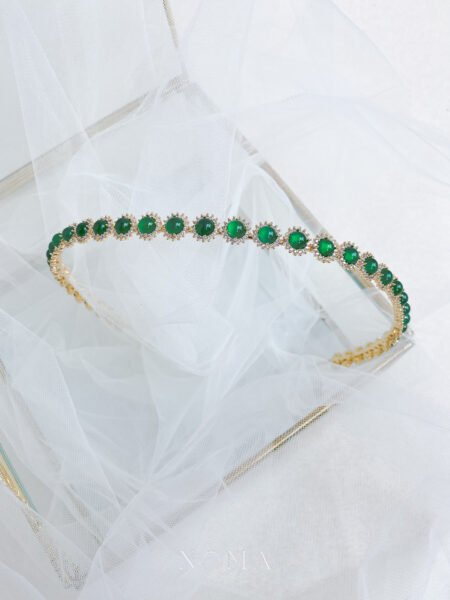 Jade Halo Headband - 18k Yellow Gold, Jade