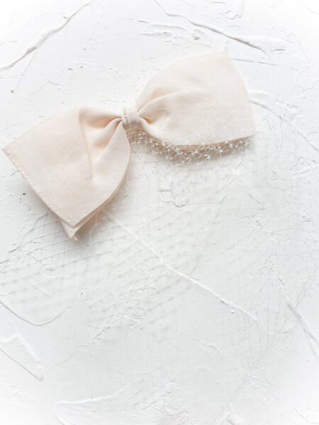 Wrapped and Tied Veil - White