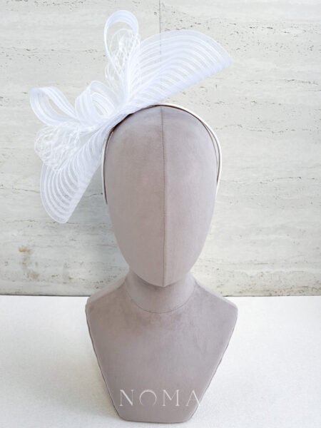Folding Bow Headband - White