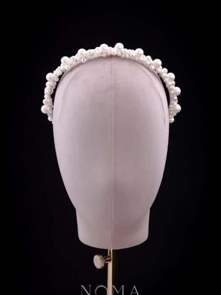 Pearl Combi Headband - White Silver
