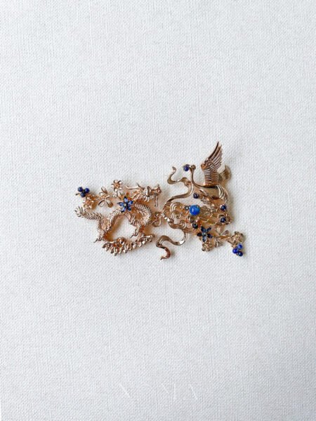 Crane Pagoda Flower Hairpin - Silver