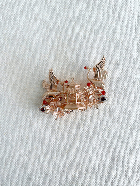 CHN-202200128-Flying-Crane-Bouquet-Brooch-Gold-Ruby
