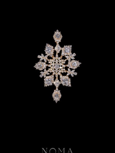 Royal Art Center Arrangement Hairvine/Brooch - 18k Yellow Golds