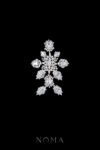 Royal Art Small Arrangement Hairvine/Brooch - White Gold