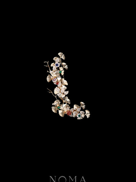 Ginkgo Treasure Fauna Side Hairvine - Gold (Left)