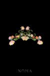 Colorful Lotus Blossom Hairvine - Gold
