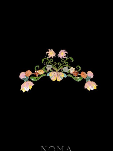 Colorful Lotus Blossom Hairvine - Gold