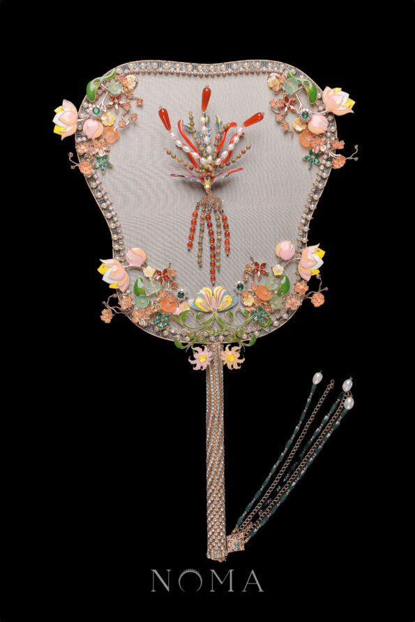 CHN-202300074-Colorful-Phoenix-Royal-Lotus-Blossom-Fan-Gold