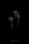 Silhouette Floral Hairpin Set - Rhodium White Gold (2 pcs)