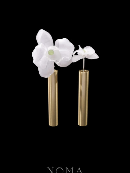 HS Pure Orchid Hairpin Set - White Silver, White (2 pcs)